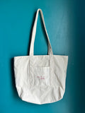 Tote bag avec texte brodé